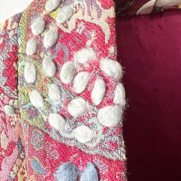 Soft Surroundings Bohemian Rich Woven Paisley Kimono Jacket women's size large - Picture 5 of 12